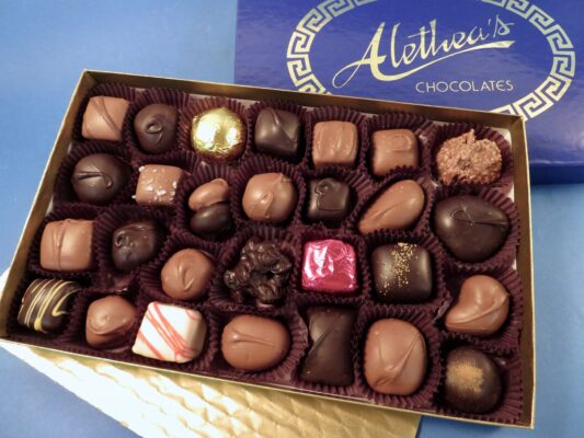 beautiful box of Artisan Chocolates