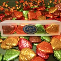 colorful foiled chocolate Fall leaves