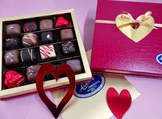 Artisan Truffles in a beautiful Valentine gift box