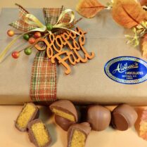 Fall decorated gift box of artisan Sponge Candy