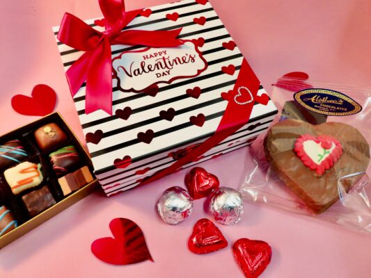 Magnetic Close Valentine Box of Artisan Chocolate Confections