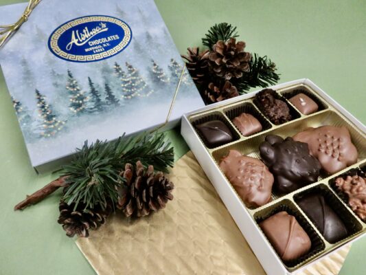 Holiday Gift Box with premium Caramel and Crunch confections